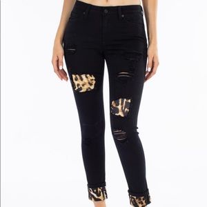 Distressed Patched Kancan Jeans